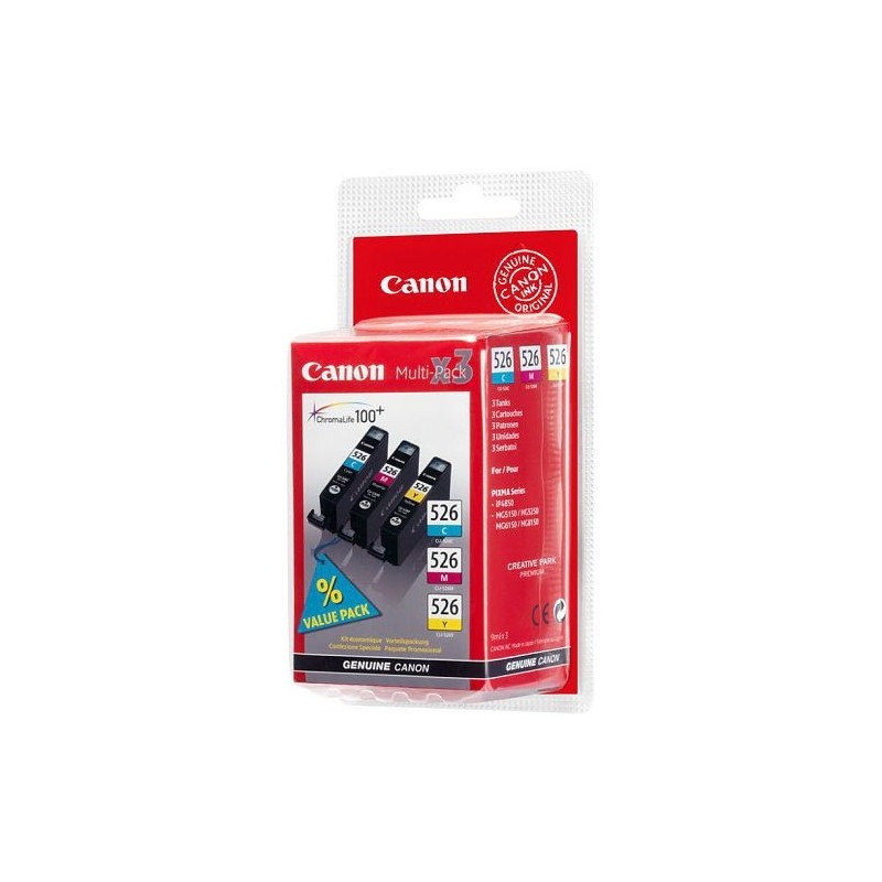 Canon CLI-526 Pack Cyan/Magenta/Jaune