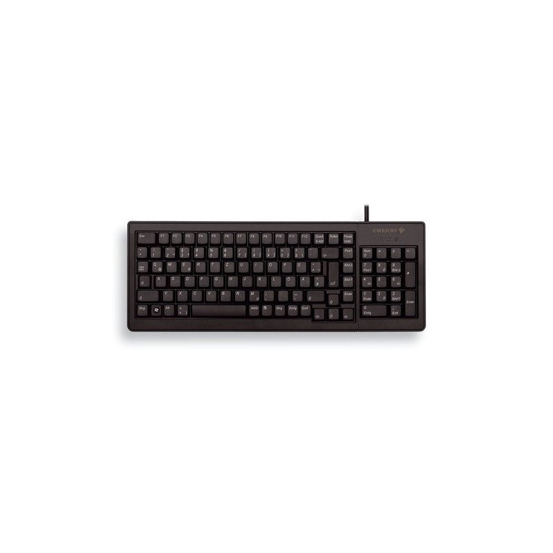 Cherry XS Complete, Taille réelle 100 %, Avec fil, USB, QWERTZ, Noir