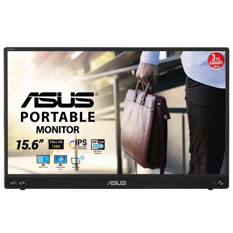 ASUS MB16ACV, 39,6 cm 15.6", 1920 x 1080 pixels, Full HD, LED, 5 ms, Noir