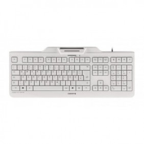 Cherry KC 1000 SC, Taille réelle 100 %, Avec fil, USB, Gris