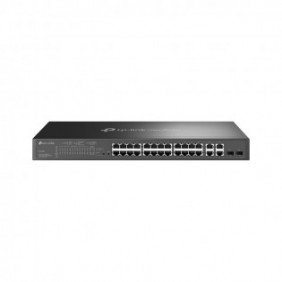 TP-LINK Omada SL2428P, Géré, L2, Fast Ethernet 10100, Connexion Ethernet, supportant l'alimentation via ce port , Grille de montage, 1U