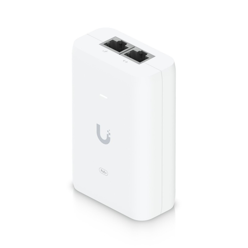 Ubiquiti U-PoE+, Gigabit Ethernet, 10,100,1000 Mbits, IEEE 802.3at, Blanc, Statut, Sur-courant, Peak pulse, Protection contre les surtensions