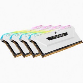 Corsair Vengeance CMH64GX4M4E3200C16W, 64 Go, 4 x 16 Go, DDR4, 3200 MHz, 288-pin DIMM, Blanc
