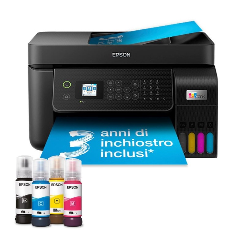Epson EcoTank ET-4800, Jet d'encre, Impression couleur, 5760 x 1440 DPI, A4, Impression directe, Noir