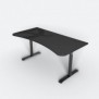 Arozzi Arena Gaming Desk, Droit, Forme concave, Acier, Jouer, Microfibre, Mat