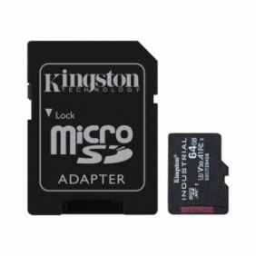 Kingston Industrial, 64 Go, MicroSDXC, Classe 10, UHS-I, Class 3 , V30