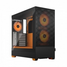 Fractal Design Pop Air, Tower, PC, Noir, Orange, ATX, micro ATX, Mini-ITX, Acier, Verre trempé, Multicolore