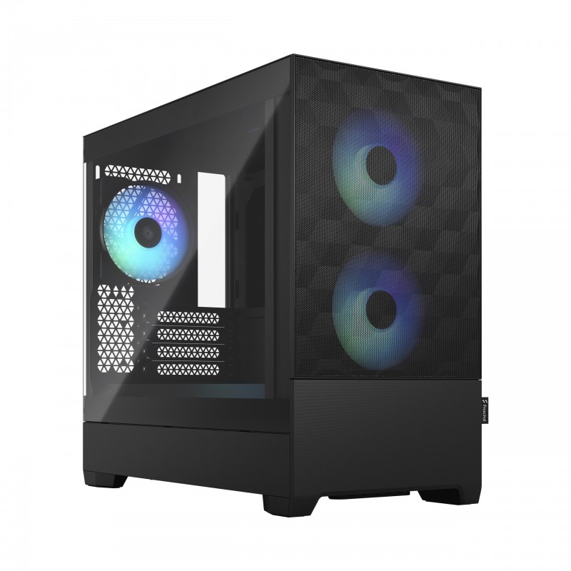 Fractal Design Pop Mini Air, Mini Tower, PC, Noir, micro ATX, Mini-ITX, Acier, Verre trempé, Multi
