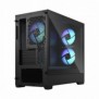 Fractal Design Pop Mini Air, Mini Tower, PC, Noir, micro ATX, Mini-ITX, Acier, Verre trempé, Multi