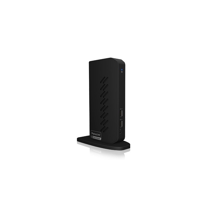 ICY BOX IB-DK2252AC, Avec fil, USB 3.2 Gen 1 3.1 Gen 1 Type-C, 10,100,1000 Mbits, Noir, 5 Gbits, 4K Ultra HD