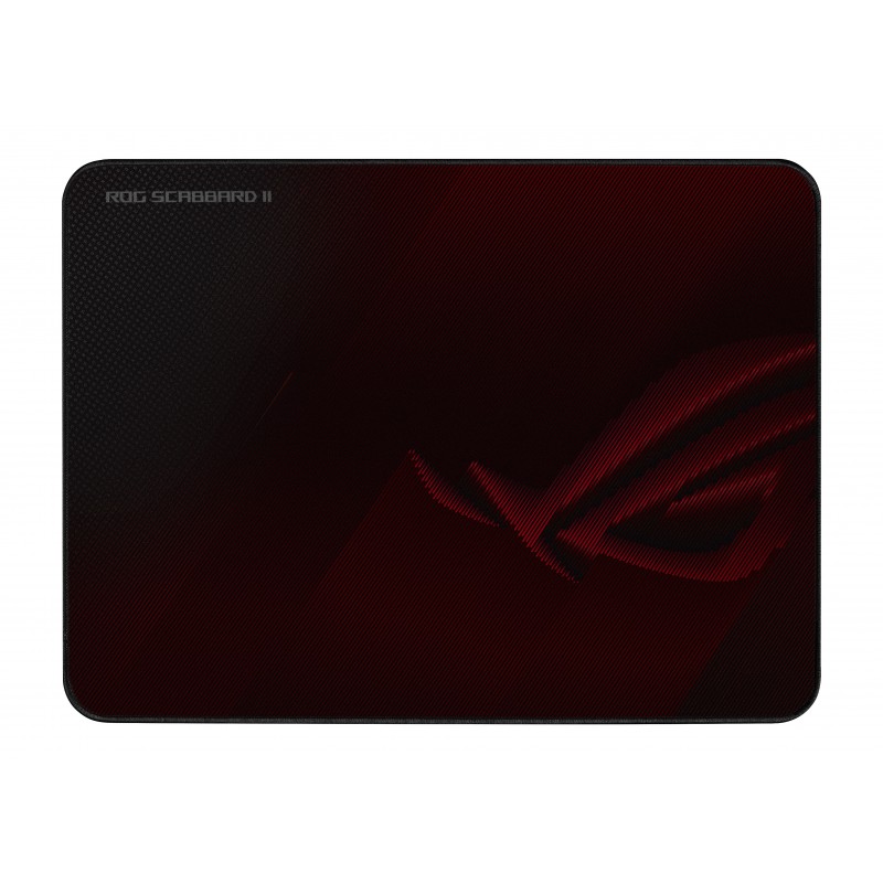 ASUS ROG Scabbard II, Rouge, Image, Tissu, Caoutchouc, Base antidérapante, Tapis de souris de jeu