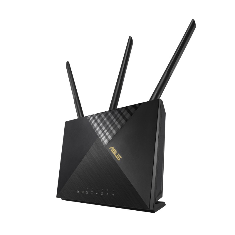 ASUS 4G-AX56, Wi-Fi 6 802.11ax, Bi-bande 2,4 GHz  5 GHz, EthernetLAN, 3G, Noir, Routeur