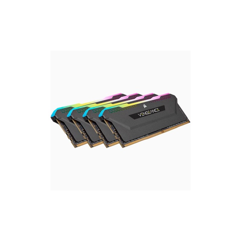 Corsair Vengeance RGB Pro CMH64GX4M4E3200C16, 64 Go, 4 x 16 Go, DDR4, 3200 MHz, 288-pin DIMM, Noir
