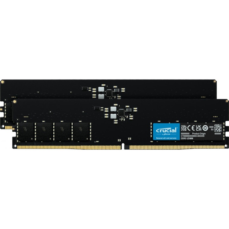 Crucial CT2K16G48C40U5, 32 Go, 2 x 16 Go, DDR5, 4800 MHz, 288-pin DIMM