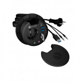 ICY BOX IB-HUB1430-CR, Noir, Plastique, Énergie, Type F CEE 74, 80 mm, 80 mm