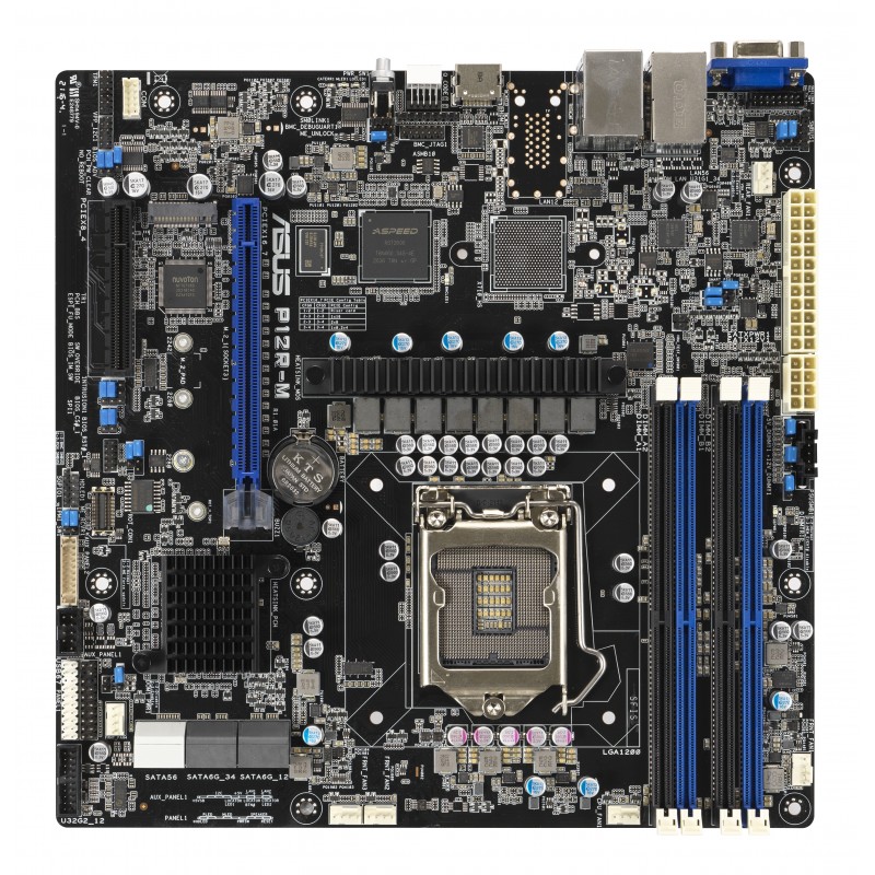 ASUS P12R-M, Intel, LGA 1200 Socket H5, Intel® Pentium®, Intel Xeon E, DDR4-SDRAM, 128 Go, DIMM