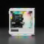 Corsair iCUE 5000T RGB, Midi Tower, PC, Blanc, ATX, EATX, micro ATX, Jouer, Multicolore