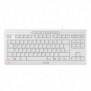 Cherry STREAM KEYBOARD TKL, Avec fil, USB, Commutateur de touche « ciseaux », QWERTZ, Blanc