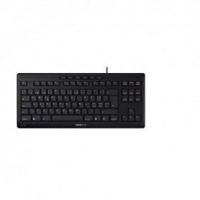 Cherry STREAM KEYBOARD TKL, Avec fil, USB, Commutateur de touche « ciseaux », QWERTZ, Noir
