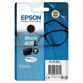 Epson Singlepack Black 408L DURABrite Ultra Ink, Rendement standard, Noir, Encre à pigments, 36,9 ml, 1 pièce, Paquet unique