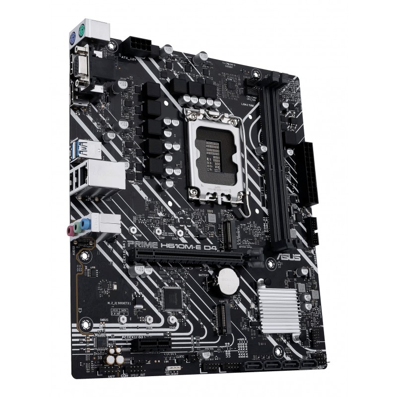 ASUS PRIME H610M-E D4-CSM, Intel, LGA 1700, Intel® Celeron®, Intel® Core™ i3, Intel® Core™ i5, Intel® Core™ i7, Intel® Core™ i9, Intel® Pentium®, LGA 1700, DDR4-SDRAM, 64 Go