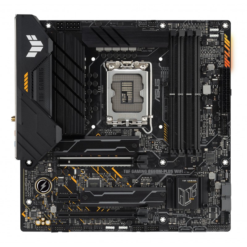 ASUS TUF GAMING B660M-PLUS WIFI, Intel, LGA 1700, Intel® Celeron®, Intel® Core™ i3, Intel® Core™ i5, Intel® Core™ i7, Intel® Core™ i9,..., LGA 1700, DDR5-SDRAM, 128 Go