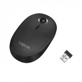 LogiLink ID0204, Ambidextre, RF sans fil + Bluetooth, 1600 DPI, Noir