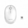LogiLink ID0205, Ambidextre, RF sans fil + Bluetooth, 1600 DPI, Blanc
