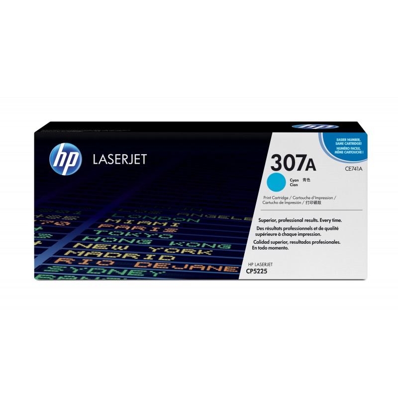 HP 307A toner LaserJet cyan authentique, 7300 pages, Cyan, 1 pièce