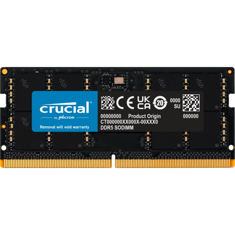 Crucial CT32G48C40S5, 32 Go, 1 x 32 Go, DDR5, 4800 MHz, 262-pin SO-DIMM
