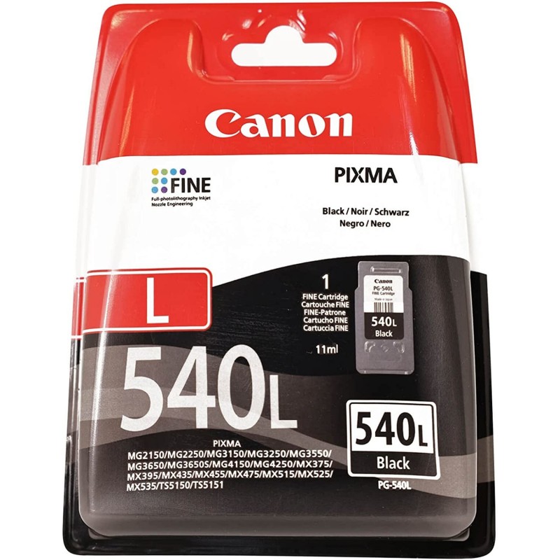 Canon PG-540L, Rendement standard, Noir, 11 ml, 1 pièce, 300 pages, Paquet unique