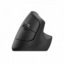Logitech Lift for Business, Droitier, Conception verticale, Optique, RF sans fil + Bluetooth, 4000 DPI, Graphite