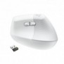 Logitech Lift for Business, Droitier, Conception verticale, Optique, RF sans fil + Bluetooth, 4000 DPI, Blanc