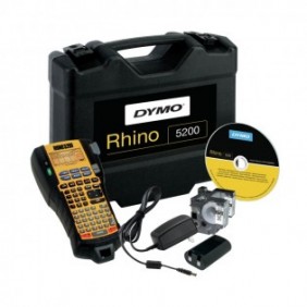 Dymo RHINO 5200 Kit, ABC, Transfert thermique, 180 x 180 DPI, Lithium-Ion Li-Ion, Noir, Jaune