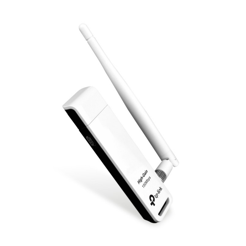 TP-LINK TL-WN722N, Sans fil, USB, WLAN, Wi-Fi 4 802.11n, 150 Mbits, Noir, Blanc