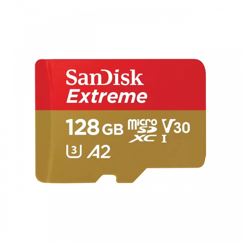 SanDisk Extreme, 128 Go, MicroSDXC, Classe 10, UHS-I, 160 Mos, 90 Mos