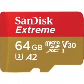 SanDisk Extreme, 64 Go, MicroSDXC, Classe 10, UHS-I, 170 Mos, 80 Mos