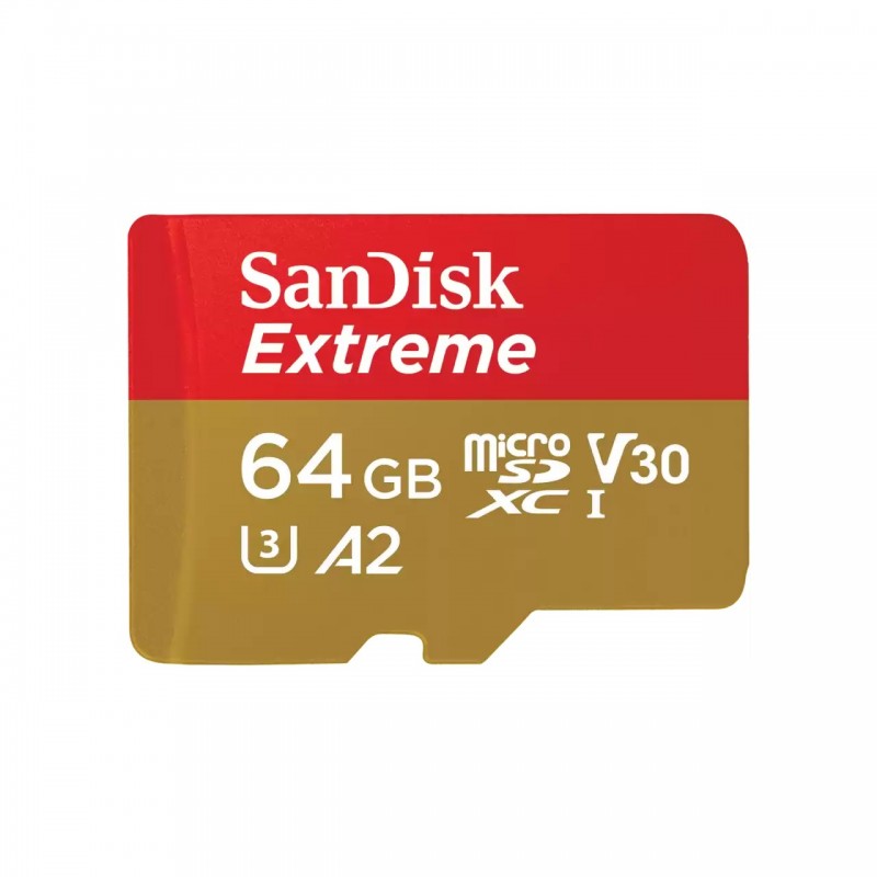 SanDisk Extreme, 64 Go, MicroSDXC, Classe 10, UHS-I, 160 Mos, 60 Mos