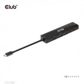 Club 3D CSV-1596, USB 3.2 Gen 1 3.1 Gen 1 Type-C, 100 W, 1.42.3, 100,1000 Mbits, Noir, 8K Ultra HD