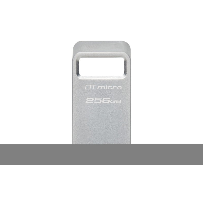 Kingston DataTraveler 256 Go Micro 200 Mos Metal USB 3.2 Gen 1, 256 Go, USB Type-A, 3.2 Gen 1 3.1 Gen 1, 200 Mos, Sans capuchon, Argent