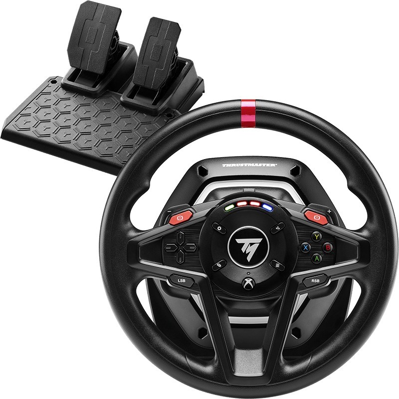 ThrustMaster T128, Volant + pédales, PC, Xbox, Xbox One, Bouton de frein à main, View button, Setting button, Boutons directionnels, Touche Menu, Touche..., Analogique, 900, 30 ms