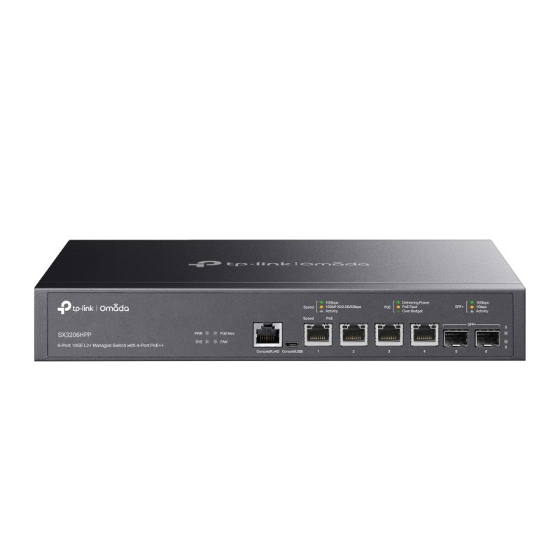 TP-LINK Omada SX3206HPP, Géré, L2+, 10G Ethernet 100100010000, Connexion Ethernet, supportant l'alimentation via ce port , Grille de montage