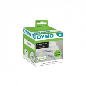 Dymo LW - Étiquettes pour dossiers suspendus - 12 x 50 mm - S0722460, Blanc, Imprimante d'étiquette adhésive, Papier, Permanent, Rectangle, LabelWriter