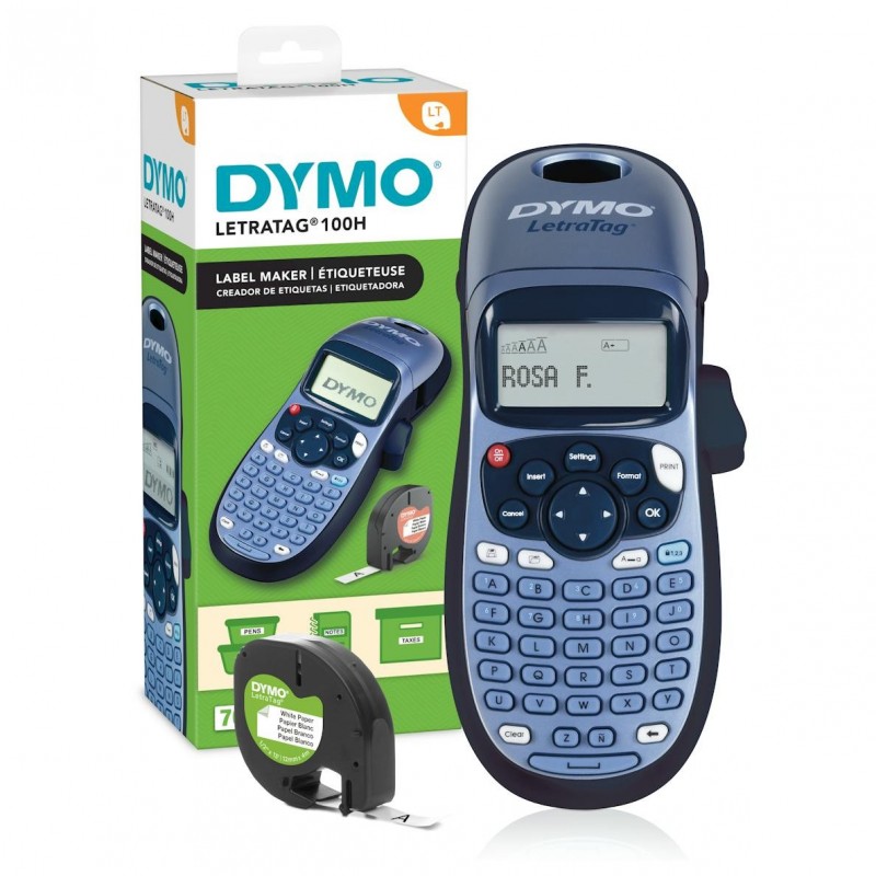 Dymo LetraTag 100H, Thermique directe, 180 x 180 DPI, 12 mmsec, Bleu