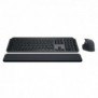 Logitech 920-010926, Sans fil, RF sans fil + Bluetooth, Commutateur de touche « ciseaux », QWERTZ, LED, Graphite
