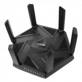 ASUS RT-AXE7800, Wi-Fi 6E 802.11ax, Tri-bande 2,4 GHz  5 GHz  6 GHz, EthernetLAN, Noir, Routeur
