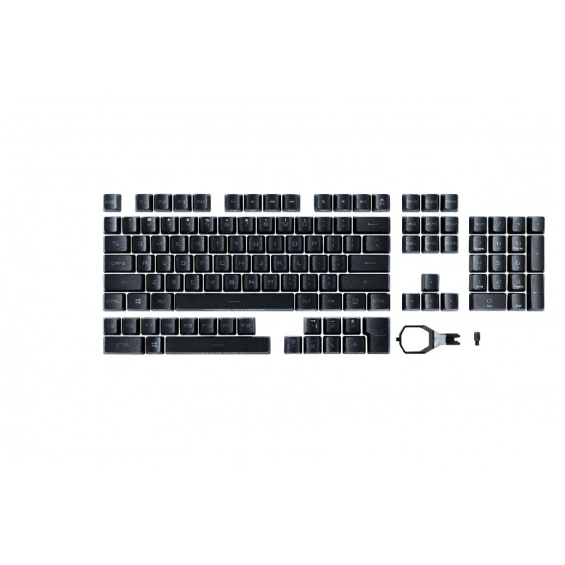 ASUS ROG RX PBT Keycap Set, Capuchon de clavier, 250 g, Noir