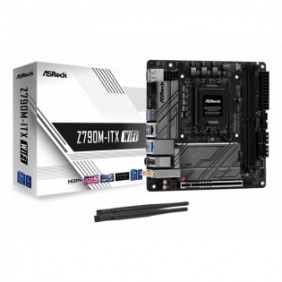 ASRock Z790M-ITX WiFi, Intel, LGA 1700, Intel® Core™ i5, Intel® Core™ i7, Intel® Core™ i9, DDR5-SDRAM, 64 Go, DIMM