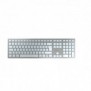 Cherry KW 9100 SLIM FOR MAC, Avec fil &sans fil, USB + Bluetooth, QWERTZ, Argent