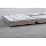 Cherry KW 9100 SLIM FOR MAC, Avec fil &sans fil, USB + Bluetooth, QWERTZ, Argent
